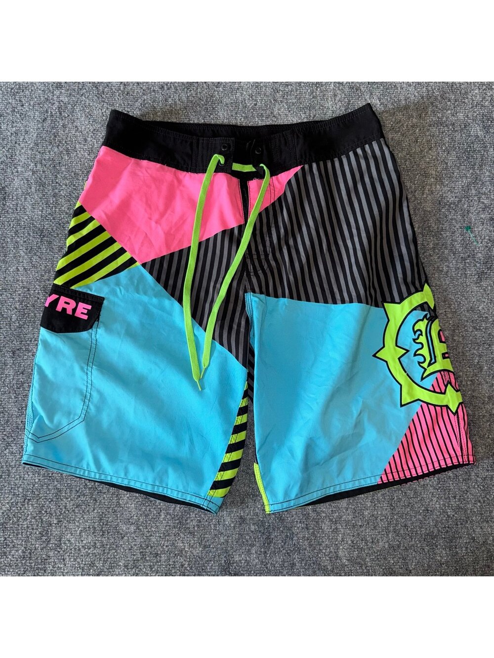 Empyre Colorful Surf Board Shorts Mens LG 34 Vtg y2k 90s Rare